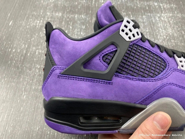 Official Maikesneakers 4 Scott x Travis Purple Air Jordan Suede 0706